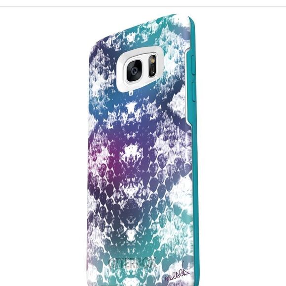 NEW OtterBox SYMMETRY SERIES Case for Samsung Galaxy S7 Edge AQUA BLUE Teal NEW - Picture 1 of 7